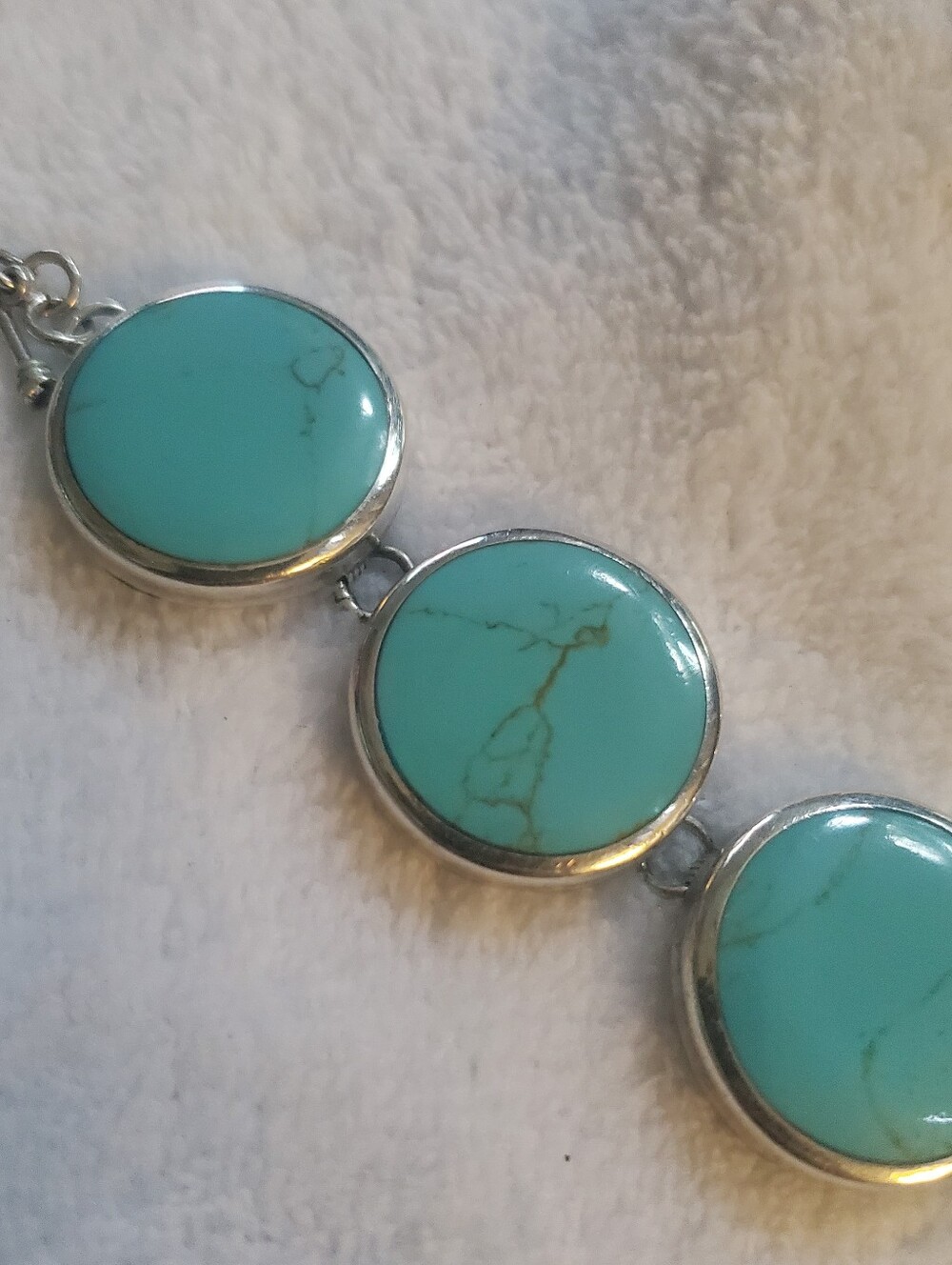 Milor 925 Turquoise 3 piece set Bracelet, Necklace, and Earrings Set - Picture 6 of 13